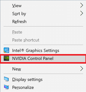 Pertama, klik kanan pada layar desktop Anda dan klik opsi Panel Kontrol NVIDIA