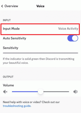 Assicurati che la modalità di input sia stata impostata su attività vocale. Se è stato impostato per premere per parlare, cambialo toccando la modalità di input e ora seleziona l'attività vocale