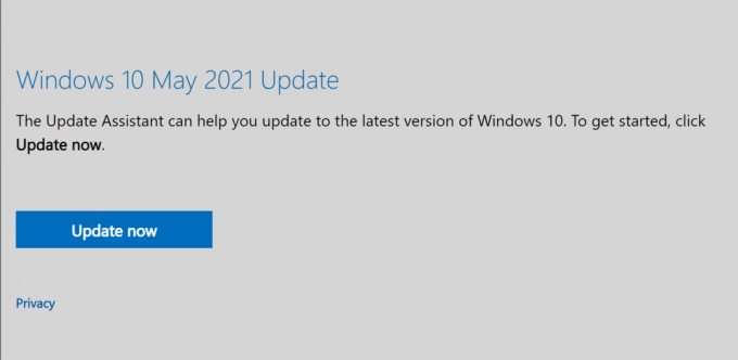 Klikk på Oppdater nå for å laste ned oppdateringsassistenten | Reparer Windows 10 vil ikke oppdatere